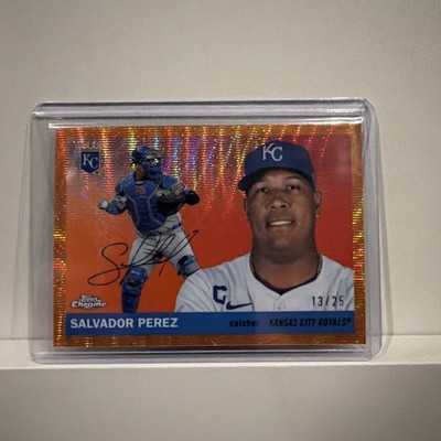 2025 Topps Chrome Platinum Salvador Perez SP Orange Vibrations  /25 