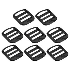 Metal Ladder Buckle Slider, 8pcs 25mm 1" Inner Width, Black