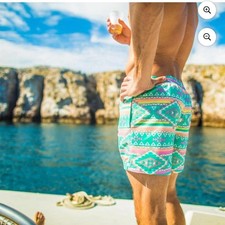 Chubbies Aztec The En Fuegos 5.5" Classic Lined Swim Shorts Trunks Mens Sz Large