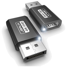 4K DisplayPort to HDMI Adapter 2-Pack - Black