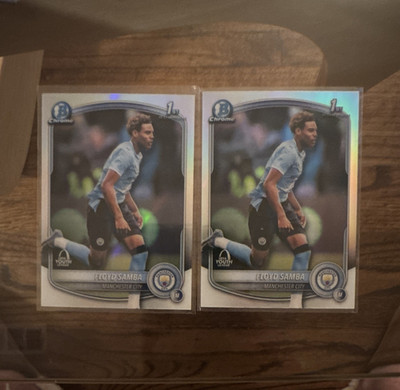 Topps Bowman Chrome UCC 2025-26 Floyd Samba BUFS Bowman 1st 2-Card Lot Man City