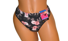 Panties Lingerie Maidenform Invisible Look Floral Black Thong  Sz 8 XL Gift