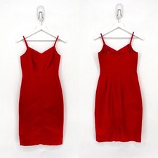 BANANA REPUBLIC Women 4 Dress Red Stretch Cami Sheath Cocktail Sleeveless NEW