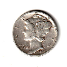 1940 Mercury Dime Vf