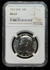 NGC MS67 1967 SMS Kennedy Half Dollar 50C Silver Coin-006