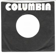 Company 45rpm Sleeve ONLY: Columbia Records black '70's '80's - Excellent