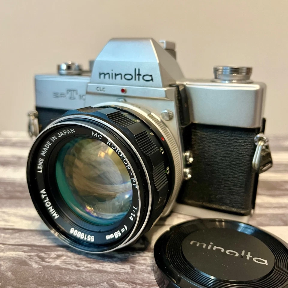 MINOLTA SRT 101 SLR 35mm Film Camera w/ MC ROKKOR-PF 58mm F1.4 Lens! From Japan - Image 3 of 4