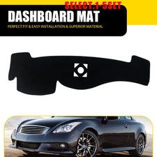 Black Dash Mat Dashboard Cover Pad For Infini...
