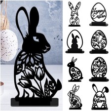 Cartoon Rabbit Desktop Ornament Black Table Ornament  Home decoration