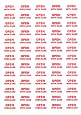 650+ - ETICHETTE APERTE CON CURA piccoli adesivi istruzioni apertura pacchetto sicuro 