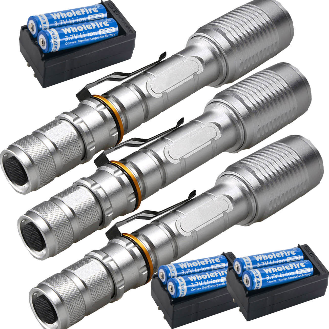 Super Bright 990000 Lumen Tactical Police LED Flashlight Rechargeable