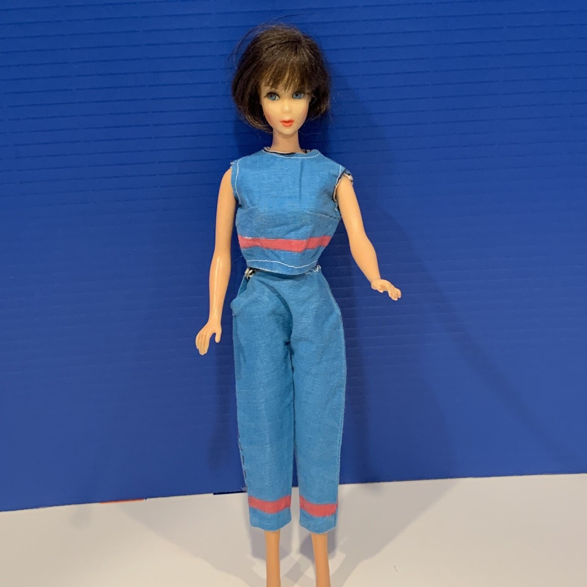 Vintage Barbie Doll Blue Cut 'N Sew Pants Top NO DOLL