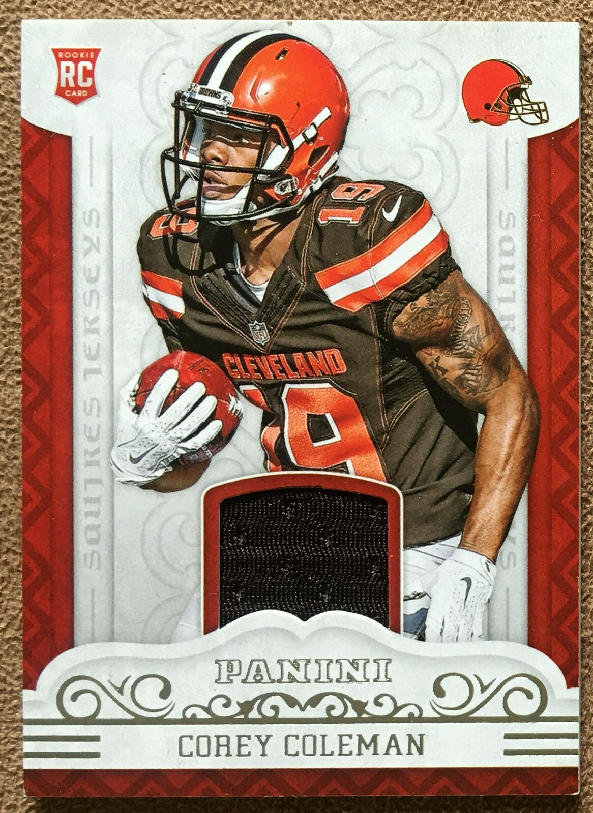 2016 Panini Squires Relics Jersey #5 Corey Coleman Rookie Cleveland Browns RC