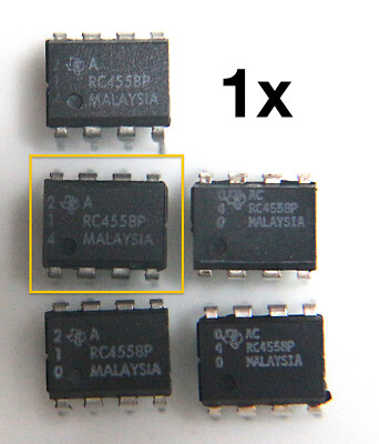1x Texas Instruments RC4558P - OP-Amp orig. Vintage 80er Jahre [ TS808, EHX, Mods ] #2
