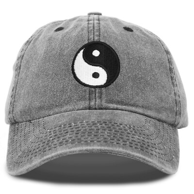 DALIX Ying Yang Dad Hat Baseball Cap Zen Peace Balance Philosophy Vintage