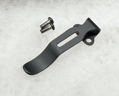 Matte Black Steel Deep Pocket Clip For Ontario Rat 1 Knife Folder