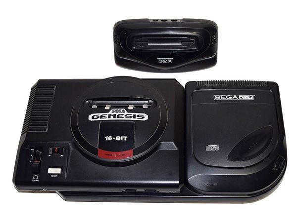 sega genesis with cd and 32x