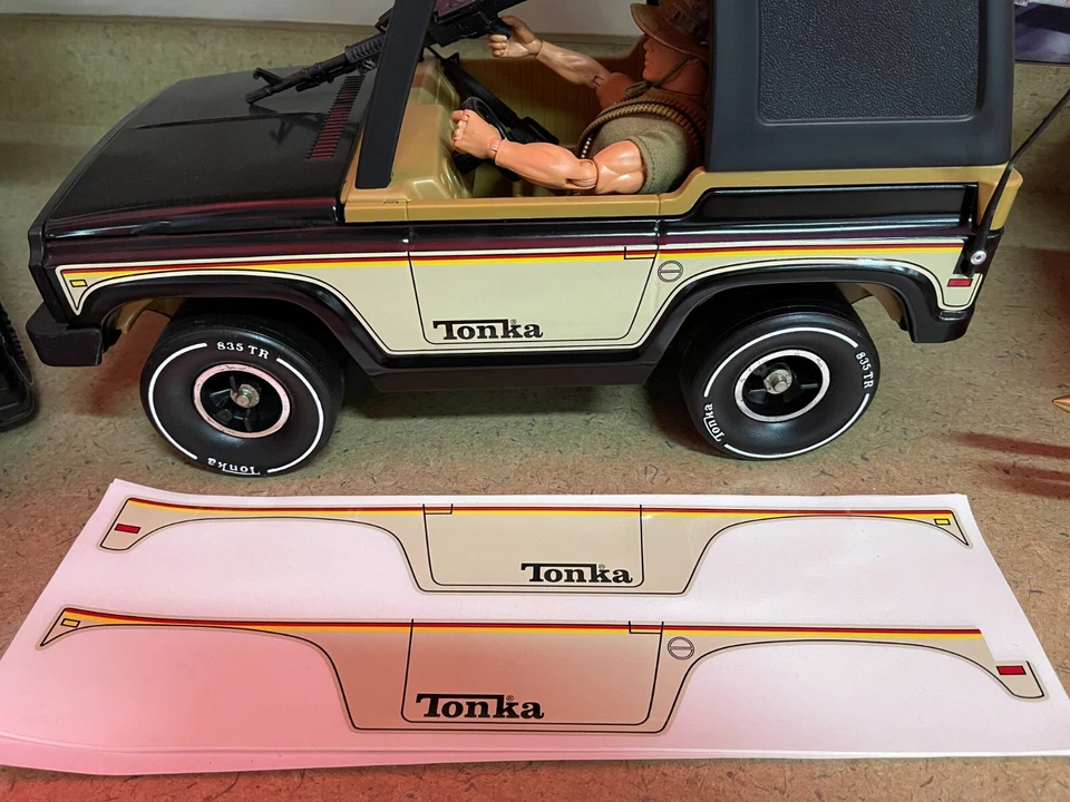 Mighty Tonka Ford Bronco Blazer Jeep MR-970 Metal 17" Años 70 Calcomanías Pegatinas Foto 4 de 4