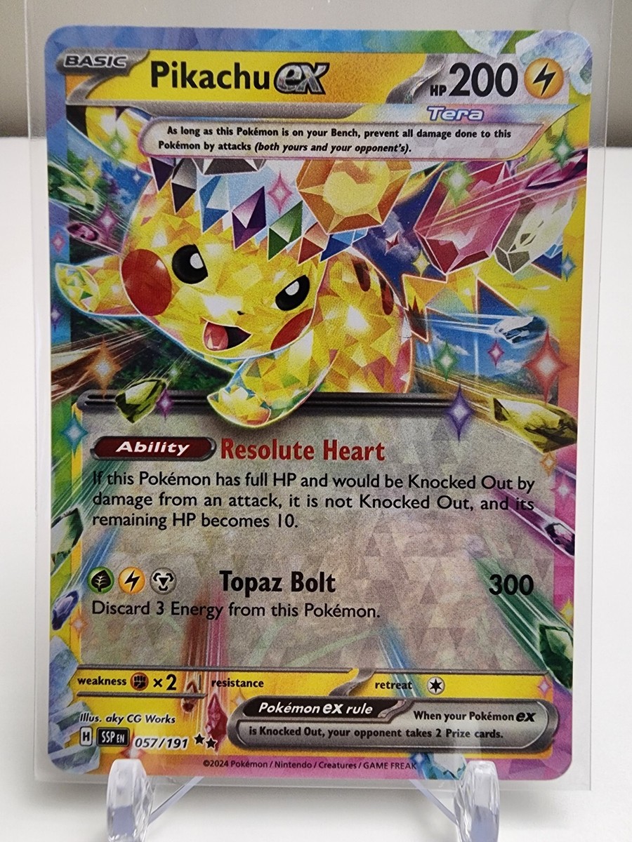 Pokémon Surging Sparks - Pikachu ex 057/191 - Double Rare | eBay