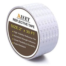 2" X 30ft Reflective Tape White Outdoor High Vis Safety Tape Waterproof