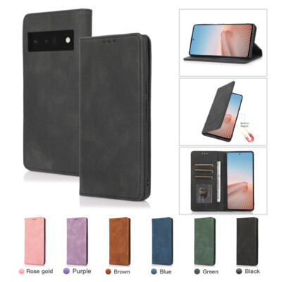 For Google Pixel 10 Pro XL 9A 8A 7A 6A 6 Magnetic Leather Flip Card Wallet Case