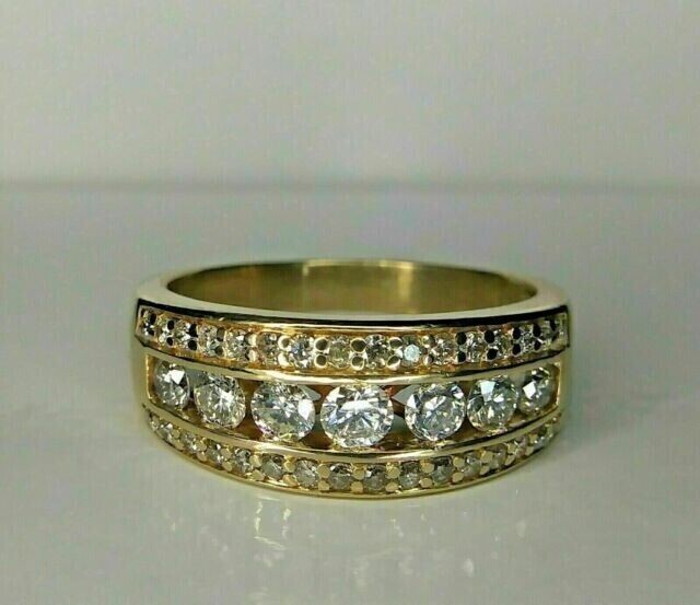 3.0Ct Round Cut Created Diamond Men's Pinky Wedding Ring 14K Yellow Gold Plated eBay