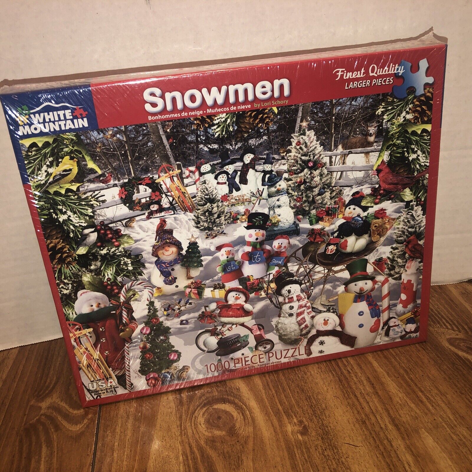 SNOWMEN Denver Mall Popular brand 1000 PIECE JIGSAW PUZZLE MOUNTAIN by NEW SEALED WHITE