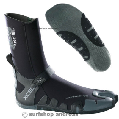 Xcel Neopren Schuh Boot INFINITI Split Toe 5mm Schwarz Surfschuhe 