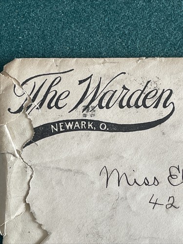 1898 Cover The Warden Newark Ohio “Mail Delay Train Late” - Imagen 2 de 6