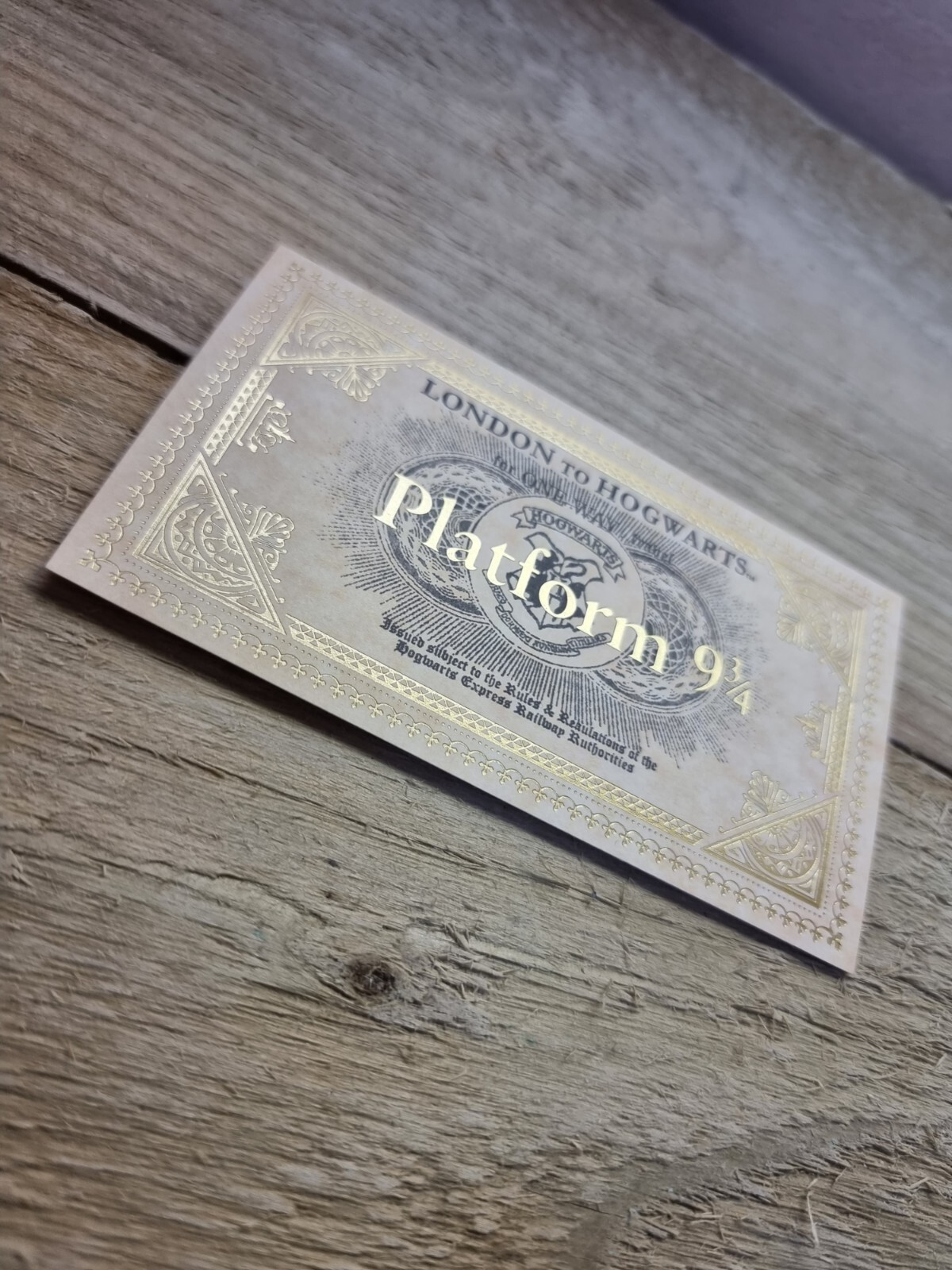 Harry Potter Hogwarts Platform 9¾ Train Ticket Bookmark Souvenir Cosplay 3/4 UK