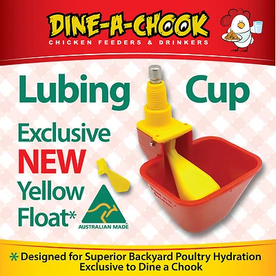 Dine a Chook Lubing Chicken Drinker-Cup-Poultry -Waterer-Nipple-Drinker Feeder