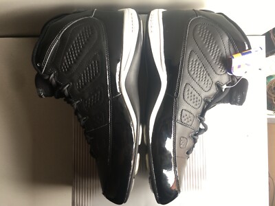 Nike Air Jordan IX (9) D size 10 Brand New 304584-011 Black White Silver Nike Air Jordan IX 9 D RE2PECT Rare Detachable Cleats 304584  main image 2