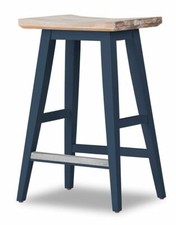 Florence Bar Stool.Elegant stool with large wooden seat and foot rest. QUALITY