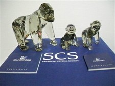SWAROVSKI SCS 2009 AE GORILLAS & GORILLA CUB NUOVO CON SCATOLA 