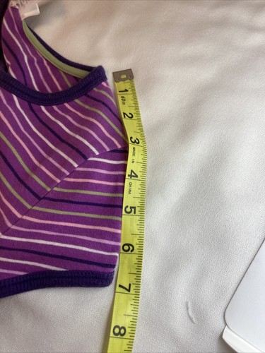 Pro spirit girls XL size 14–16 purple striped snap up T-shirt - Picture 5 of 12