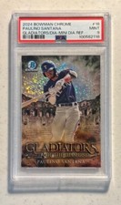 2024 Bowman Chrome PAULINO SANTANA 08/150 Mini-Diamond Refractor #GOTD-16 PSA 9