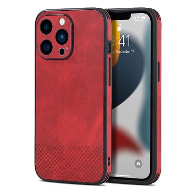For iPhone 14 Pro Max 13 12 11 XS 8 7 Plus Shockproof Leather Hybrid Slim Cover