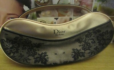 100 % Original CDior Parfums Medium schwarz & gold Abend Hochzeit Handtasche Clutch Tasche