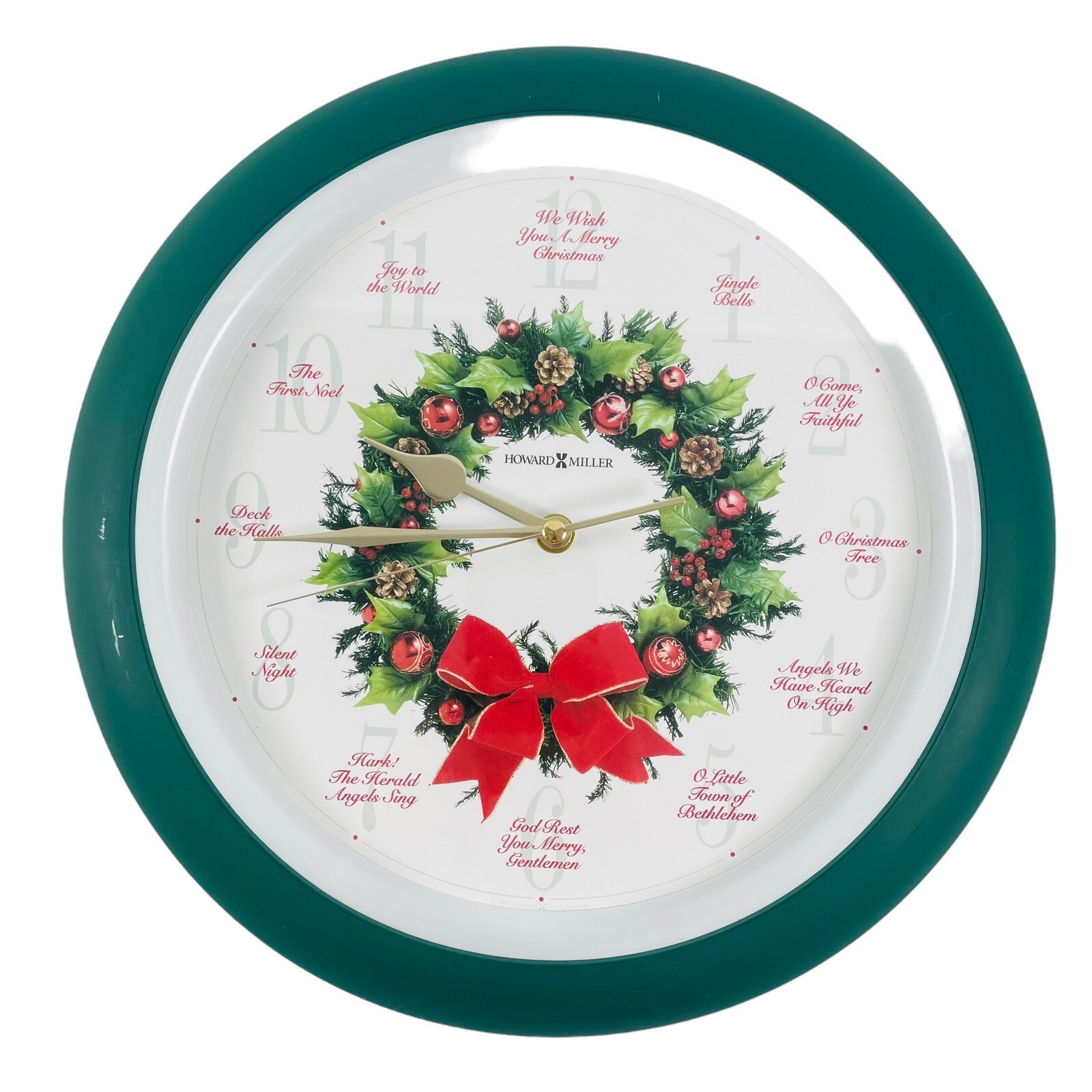 Howard Miller Carols of Christmas Wall Clock 13” Musical Sounds of the
