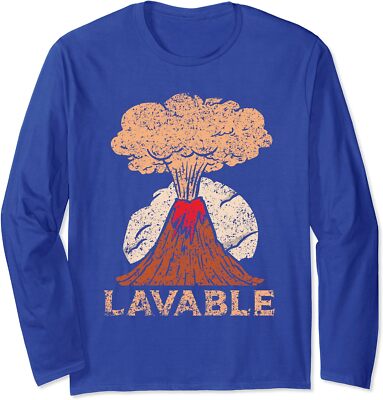 Lavable Volcanic Volcanoes Geology Lava Volcanoe Long Sleeve Tshirt