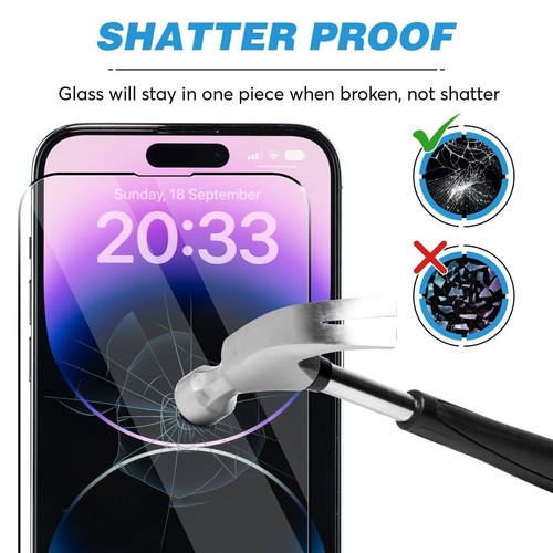 Protector de pantalla de vidrio templado para iPhone 15 14 13 12 11 Pro Mini XR X Max 7 8 - Imagen 7 de 10