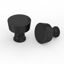 10 Pack 1-1/5Inch30mm Matte Black Cabinet Knobs for Dresser Kitchen Knob Draw...
