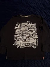 Appaman Boys Size 8 Long Sleeve Black Shirt