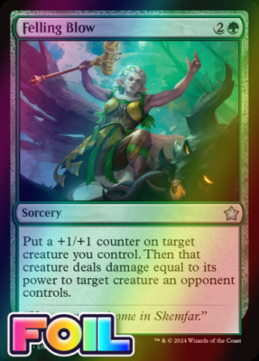 x1 Felling Blow FDN Foundations MTG 105 FOIL UNCOMMON M/NM 1x