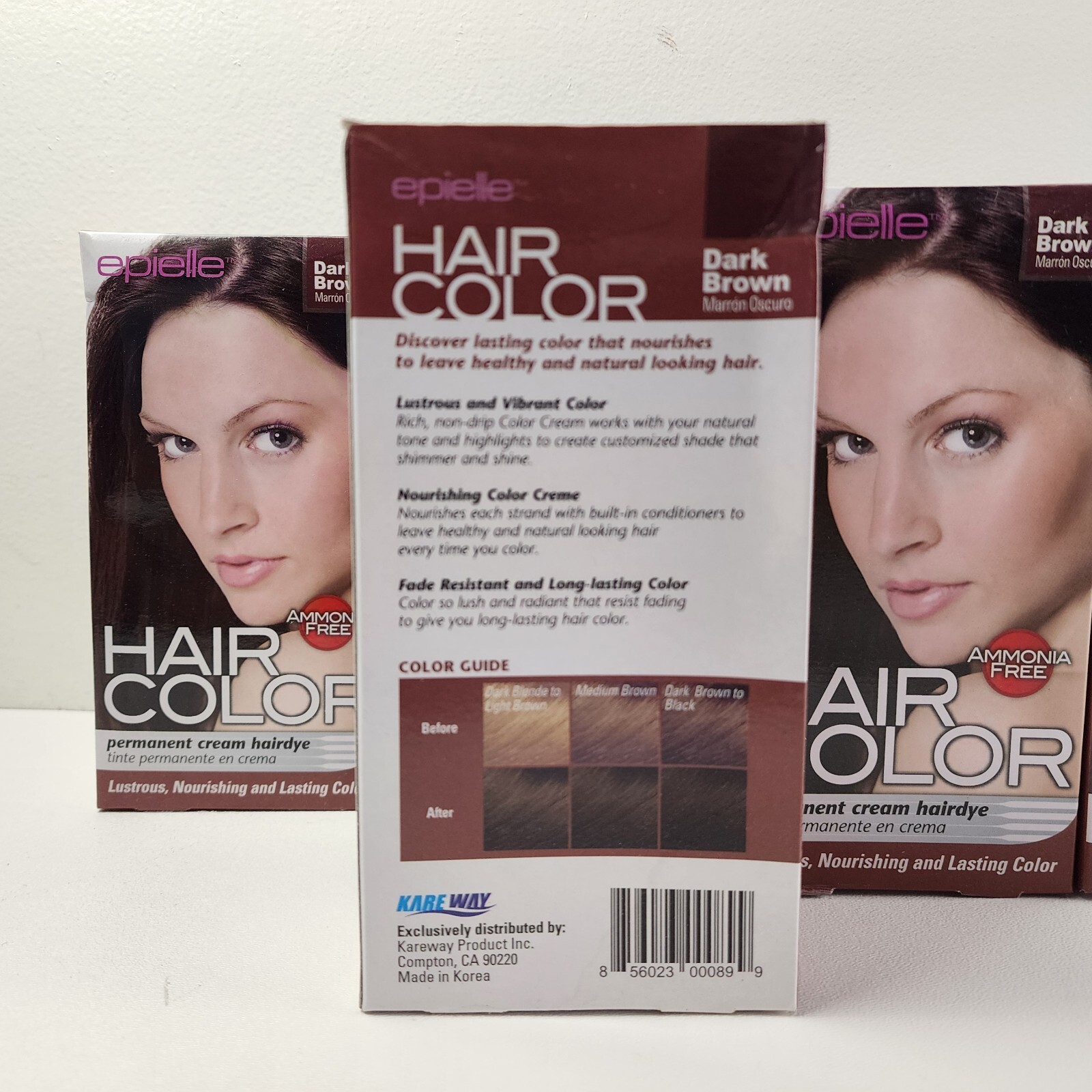 11pk Dark Brown Epielle Permanent Hair Color Dye Women Ammonia Free