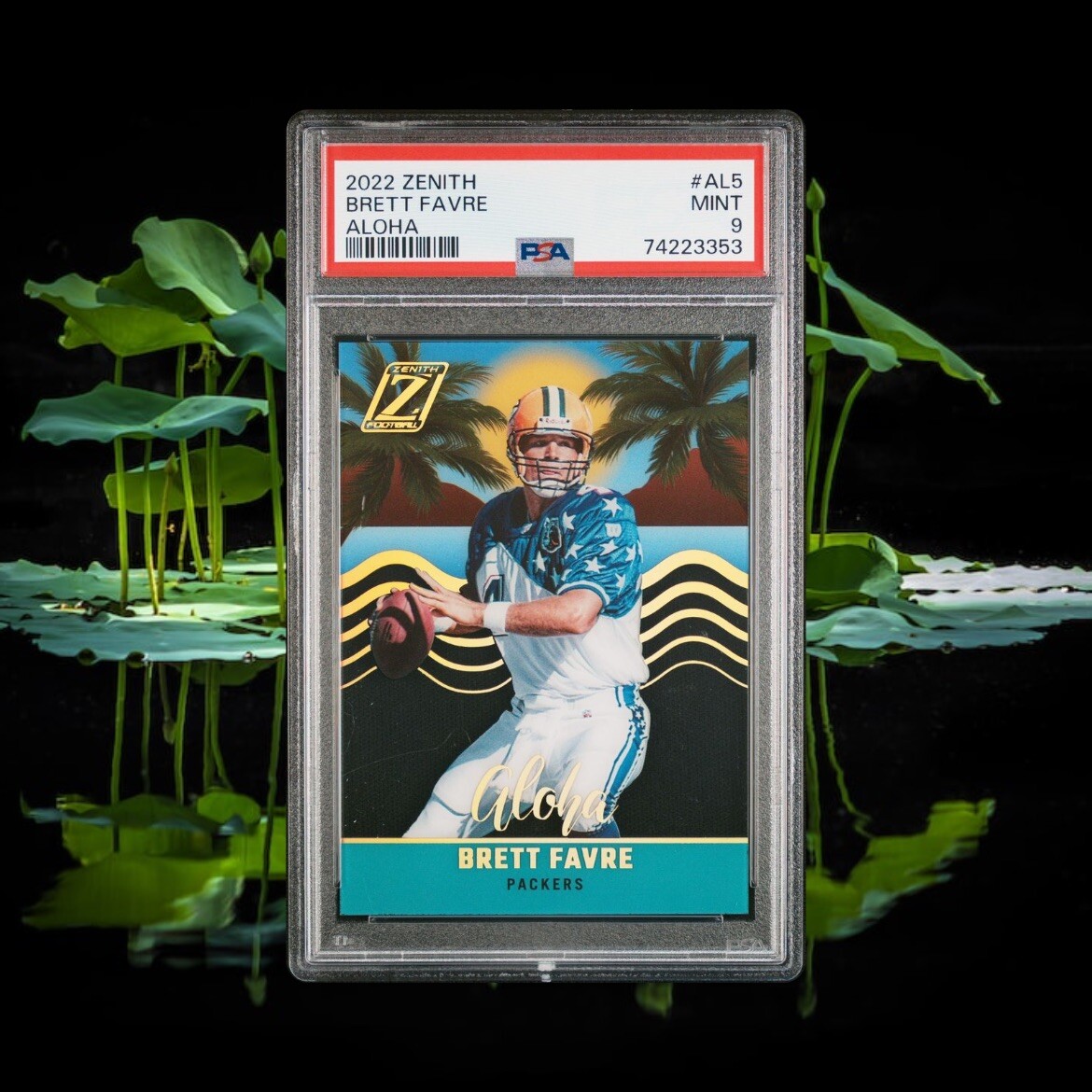 Brett Favre CASE HIT 2022 Zenith Aloha PSA 9 Pop 2 None Higher Packers SSP #AL-5