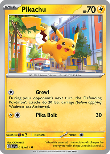 1x Pikachu 018/091 Paldean Fates Pokemon TCG Card NM | eBay