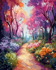 Easy Paint by Numbers Kit for Adults Beginner, Spring Adult Paint by Number Kits