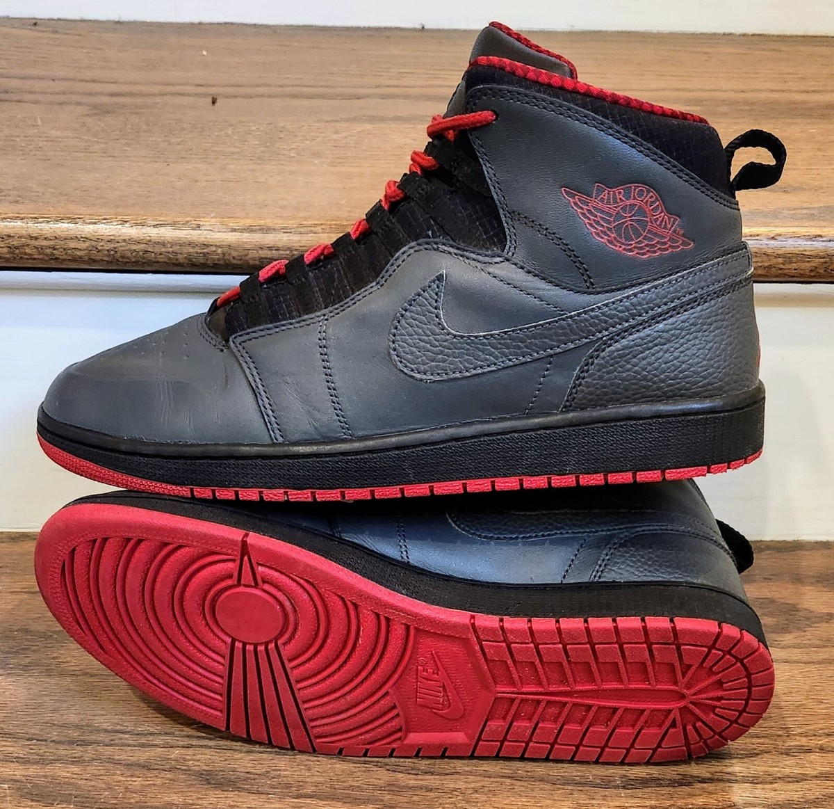 EUC* Size 12 - Air Jordan 1 Retro '94 Anthracite Red | eBay