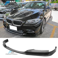 Fits 11-16 BMW F10 5 Series M Sport 3D Style PU Front Bumper Lip Spoiler Black